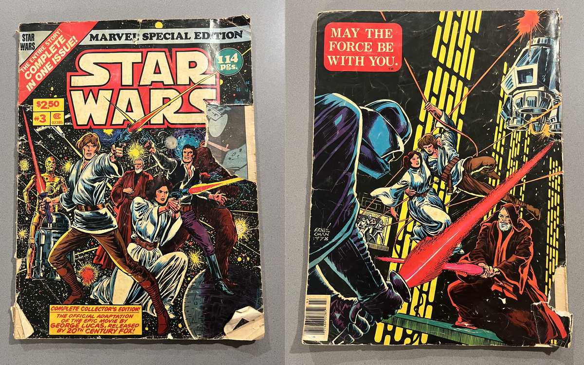 Photos of the front and back covers of my copy of Marvel Special Edition Featuring Star Wars issue no. 3 Photos of the front and back covers of my copy of Marvel Special Edition Featuring Star Wars issue no. 3